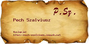 Pech Szalviusz névjegykártya